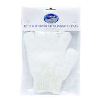 Athena Beauté Exfoliërende Handschoenen voor Bad & Douche   wit