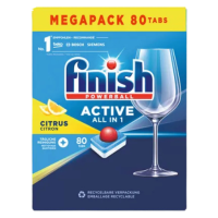 Finish Active All in 1 Citrus Vaatwastabletten – 80 stuks