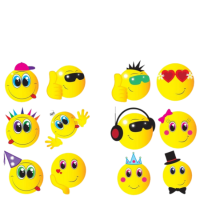 Henbrandt Fun Tattoos Smiley Man Assorted – 6 st