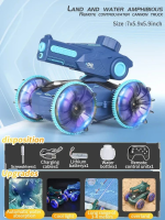 Aqua Racer™ – Dubbel Zo Stoer – RC Amfibie Raceauto Blauw | Educatief Speelgoed