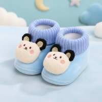 CuddleSteps – Warm en antislip – Dieren Baby Sloffen Blauw / Beer / 13 (6–9 Maanden) | Educatief Speelgoed