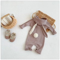 Mini Fashion™   Schattig Konijnen Design   Baby Romper Licht Grijs / 90 (12 24maanden) | Educatief Speelgoed