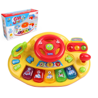DriveWheel – Interactive & Educational – Toetsenbord & Stuurwiel Geel | Educatief Speelgoed