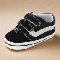 LittleTrend – Schattig & Veilig – Baby Sneakers Zwart wit / 13 18 maanden | Educatief Speelgoed