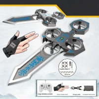 AirBlade – Speels & Interactief – RC Vliegend Speelgoed met Zwaarddesign Gebaren  en Afstandsbediening / Blauw Zilver | Educatief Speelgoed