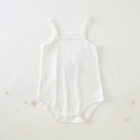 Summer Bodysuit – Luchtig & Comfort – Gebreide Baby Romper Wit / 90 (12–18 maanden) / Witte knop | Educatief Speelgoed