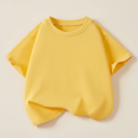SimpleWear – Casual & Zacht – Relax Fit T shirt met Ronde Hals Geel / 130 (7–8 jaar) | Educatief Speelgoed