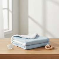 SnuggleBear – Premium Dikke & Zachte Baby Deken Baby Blauw | Educatief Speelgoed