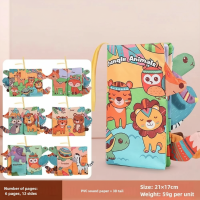 SoftTails – Kleurrijk & Sensorisch – Baby staartboekje Jungleparadijs | Educatief Speelgoed