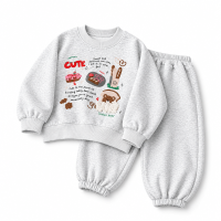 MiniBuddy – Zacht & Praktisch – Kinder Sweater Set met Lange Mouwen Grijs / 80 (18–24 maanden) | Educatief Speelgoed