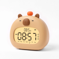CappyClock – Schattig & Multifunctioneel – Digitale Kinderwekker met Nachtlampje Schattig Capibara | Educatief Speelgoed
