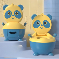 Panda Potty™   Handig voor vakantie   Kinder toilet Blauw/Geel / Harde bril | Educatief Speelgoed