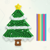 FidgetFrost – Speels & Zacht – Siliconen Busy Board Groene Kerstboom | Educatief Speelgoed
