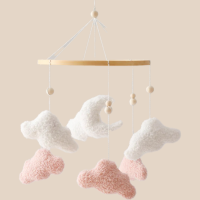 Nuvio – Rust & Sfeer – Babymobiel met Wolken Roze | Educatief Speelgoed
