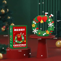 HolidayBlocks – Vrolijk & Decoratief – Kerst Mini Bouwstenen Krans | Educatief Speelgoed