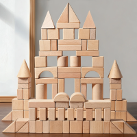 BlockyFun – Creatief & Educatief – 100 delige Houten Bouwblokken Set 100 stuks | Educatief Speelgoed