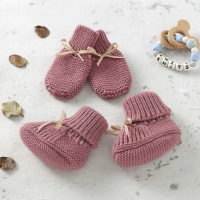 Booties & Mittens – Zacht & Warm – Handschoenen en Schoentjes Set Roze / 13 (6–12 maanden) | Educatief Speelgoed