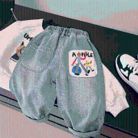 Mini Fashion™   Straight Leg Jeans   Casual Spijkerbroek Appelprint / 90 (18 24 maanden) | Educatief Speelgoed