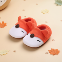 Cute Baby Crib Shoes – Schattig & Comfort – Baby Slofjes Wit Oranje / 4 (12–18 maanden) | Educatief Speelgoed