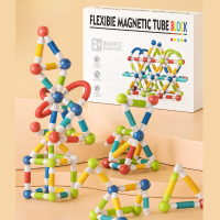 Magnetic Sticks   Eindeloos Bouwen   Flexibele Magnetische Sticks 64 stuks | Educatief Speelgoed