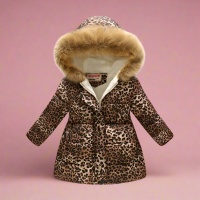 CozyTrend – Elegant & Knus – Gewatteerde Winterjas voor meisjes Luipaardprint / 130 (6 7 jaar) | Educatief Speelgoed