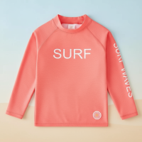 SunShield – Beschermend & Soepel – Kinder SurfShirt met Lange Mouwen en UPF 50+ Perzik Roze / 150 (10–11 jaar) | Educatief Speelgoed