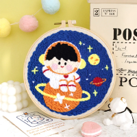 SoftLoop – Zacht & Creatief – DIY Punch Needle Thuisdecor Set Astro Jongen | Educatief Speelgoed