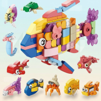 BlockCraft – Educatief & Leuk – ConstructieSet Vissen | Educatief Speelgoed