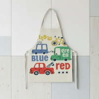 MiniChef™ – Speels & Vlekwerend – Kinder Schort S (2 5 jaar) / Kleur Auto's | Educatief Speelgoed