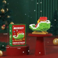 HolidayBlocks – Vrolijk & Decoratief – Kerst Mini Bouwstenen Arrenslee | Educatief Speelgoed