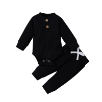 Mini Fashion™ – Comfortabel Baby Kledingset Zwart / 90 (12–18 maanden) | Educatief Speelgoed