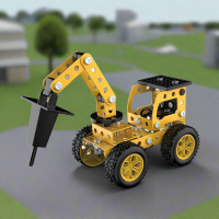 MetalBuild – Stoer & Educatief – Constructie Voertuig Set Technisch voertuig   114 stuks | Educatief Speelgoed