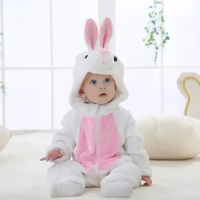 Mini Fashion™ – Dieren Dromenland – Kinder Dieren Onesie Wit konijn / 120 (30 36 maanden) | Educatief Speelgoed