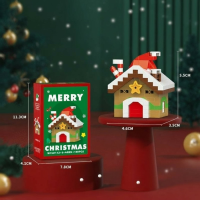 HolidayBlocks – Vrolijk & Decoratief – Kerst Mini Bouwstenen Vakantiehuisje | Educatief Speelgoed