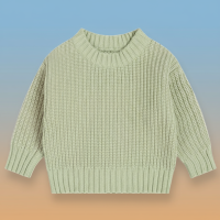 PureSoft – Classic & Knus – Stevige gebreide trui Lichtgroen / 90 (1.5–2 Jaar) | Educatief Speelgoed