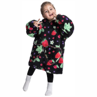 HappySnug – Schattig en comfortabel – Kinderdeken met capuchon One Size (1 3 jaar) / Aardbei | Educatief Speelgoed