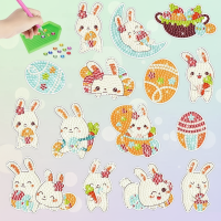 GemArt – Schattig & Glanzend – Diamant Painting Stickers Konijntje A | Educatief Speelgoed