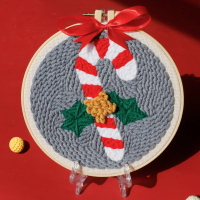 SoftLoop – Zacht & Creatief – DIY Punch Needle Thuisdecor Set Zuurstok | Educatief Speelgoed