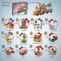 HolidayBlocks – Vrolijk & Decoratief – Kerst Mini Bouwstenen Kersttrein (12 in 1) | Educatief Speelgoed