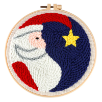 SoftLoop – Zacht & Creatief – DIY Punch Needle Thuisdecor Set Kerstman | Educatief Speelgoed