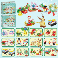 HolidayBlocks – Vrolijk & Decoratief – Kerst Mini Bouwstenen Kerstfeest (12 in 1) | Educatief Speelgoed