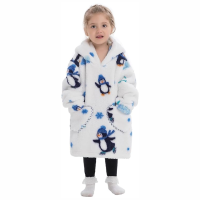 HappySnug – Schattig en comfortabel – Kinderdeken met capuchon One Size (1 3 jaar) / Pinguïn | Educatief Speelgoed