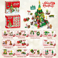 HolidayBlocks – Vrolijk & Decoratief – Kerst Mini Bouwstenen Kerstboom (12 in 1) | Educatief Speelgoed
