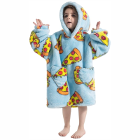 HappySnug – Schattig en comfortabel – Kinderdeken met capuchon One Size (1 3 jaar) / Pizza | Educatief Speelgoed