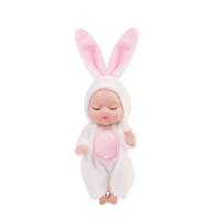 LittleDolly – Cute & Cozy – Baby Doll in a Cheerful Animal Costume Konijntje | Educatief Speelgoed