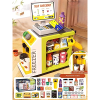 Supermarket Set™   Winkelplezier voor Thuis   Speelgoed Kassa Geel | Educatief Speelgoed