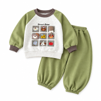 MiniBuddy – Zacht & Praktisch – Kinder Sweater Set met Lange Mouwen Groen / 110 (4–5 jaar) | Educatief Speelgoed