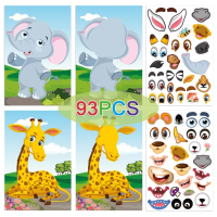Funny Faces™ – Dierenpret & Plakplezier – Herbruikbaar Stickerboek Dier   93 Stickers | Educatief Speelgoed