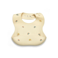 Silicone Bib   Waterdicht & Modieus   Silicone Baby Slabbetje Regenboog | Educatief Speelgoed