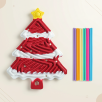 FidgetFrost – Speels & Zacht – Siliconen Busy Board Rode Kerstboom | Educatief Speelgoed